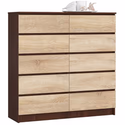 AKORD Furniture Factory OP0LK-1VENSON008, Chêne, Wenge, 10 tiroir(s), Mat, 16 mm, 51 cm, 400 mm