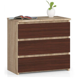 AKORD Furniture Factory OP0LCL-DABWEN003 Table de nuit et table de chevet 3 tiroir(s)