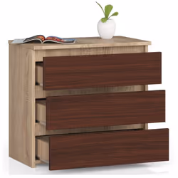 AKORD Furniture Factory OP0LCL-DABWEN003 Table de nuit et table de chevet 3 tiroir(s)