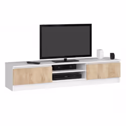 AKORD Furniture Factory OP0LRTVCLP160BIASON, Blanc, 2 étagères, Mat, 2 portes(s), 400 mm, 1600 mm