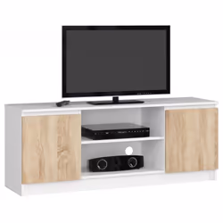 AKORD Furniture Factory OP0LRTVBIASON004, Blanc, 2 étagères, Mat, 2 portes(s), 400 mm, 1400 mm