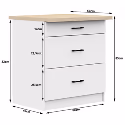 AKORD Furniture Factory KS0POLIBIA3S015 Armoire de rangement de salle à manger et de cuisine - Vue supplémentaire 4