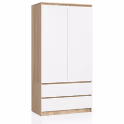AKORD Furniture Factory SP0PSYSSONBIA010, Chêne, Armoire, 4 étagères, 2 portes(s), Mat, Porte à charnière
