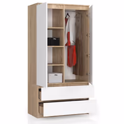 AKORD Furniture Factory SP0PSYSSONBIA010 placard et armoire de chambre à coucher 4 étagères 2 portes(s) Chêne
