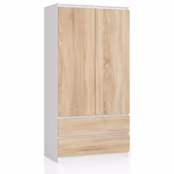 AKORD Furniture Factory SP0PSYSBIASON010, Blanc, Armoire, 4 étagères, 2 portes(s), Mat, Porte à charnière