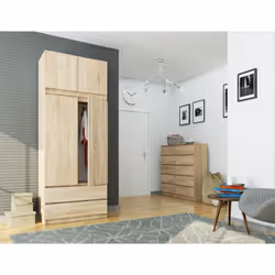 AKORD Furniture Factory SP0PSYSNADSON010 placard et armoire de chambre à coucher 2 étagères 2 portes(s) Chêne - Vue supplémentaire 6