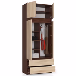 AKORD Furniture Factory SP0PSYSNADVENSON010 placard et armoire de chambre à coucher 2 étagères 2 portes(s) Wenge - Vue supplémentaire 6