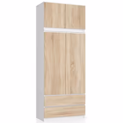 AKORD Furniture Factory SP0PSYSNADBIASON010 placard et armoire de chambre à coucher 2 étagères 2 portes(s) Blanc - Vue supplémentaire 5