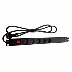 Alantec PZ051U, 1,8 m, Noir, 5 sortie(s) CA, 230 V, 16 A