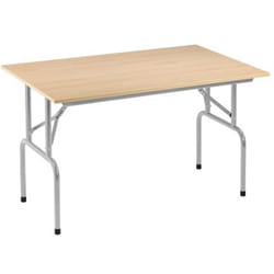 Tables pliantes plateau hêtre l 120 x p 80 cm - Rico - piétement aluminium