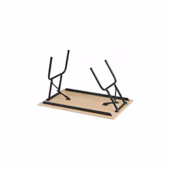 Table pliante facile à stocker Structure : plateaux panneaux de particules mélaminées épaisseur 18 mm décor hêtre. Chants ant ...