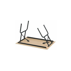Tables pliantes plateau hêtre L 120 x P 80 cm - Rico - piétement noir