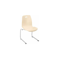 Chaise coque bois - piétement luge hêtre - Lot de 2 - Erable