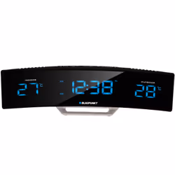 Blaupunkt CR12BK, Horloge, Numérique, FM, PLL, LCD, Bleu, Noir, Argent