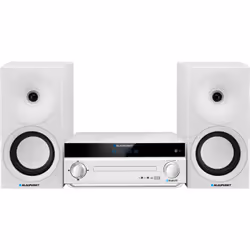 Blaupunkt MS30BT EDITION, Système micro audio domestique, Blanc, 40 W, FM, PLL, Bleu, MP3