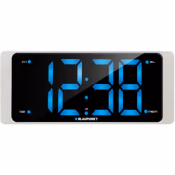 Blaupunkt CR16WH, Réveil numérique, Rectangle, Noir, Blanc, 24h, FM, PLL, Temps