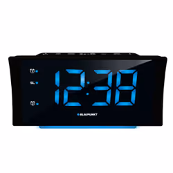Blaupunkt CR80USB, Réveil numérique, Rectangle, Noir, FM, PLL, 20 canaux, LED