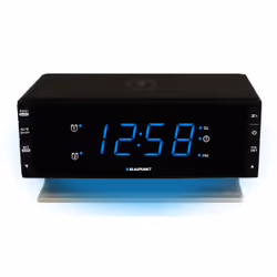 Blaupunkt CR55CHARGE, Horloge, Numérique, FM, PLL, LED, Noir, Batterie DC