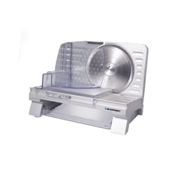 Blaupunkt FMS501 trancheuse Electrique 160 W Noir, Acier inoxydable, Transparent Aluminium