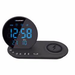 Blaupunkt CR85BK, Réveil numérique, Noir, LCD, Batterie/USB, CR2032, 5 V