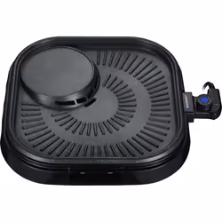 Blaupunkt GRT601 contact grill, Noir, Carré, Rotatif, 400 x 400 mm, chauffage, Énergie, 1500 W