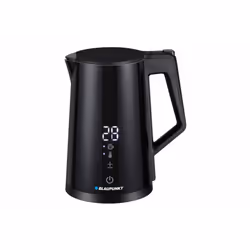 Blaupunkt EKD601, 1,7 L, 2200 W, Noir, Acier inoxydable, Thermostat réglable, Indicateur de niveau d'eau