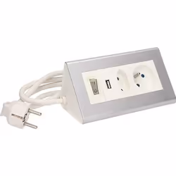 Multiprise - Orno - Modèle avec 2 prises - Type E et C - 1 port USB - 3500W max