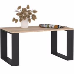 Table basse AKORD NOX Chêne Sonoma 92 cm pieds Noirs 92x53x45 cm