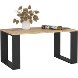 Table basse AKORD NOX Chêne Artisan 92 cm pieds Noirs 92x53x45 cm