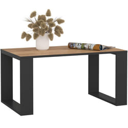 Table basse AKORD NOX Chêne Craft 92 cm pieds Noirs 92x53x45 cm