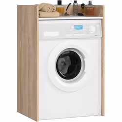 Meuble pour lave-linge AKORD FIN Chêne Sonoma Blanche 64 cm 1 étagère 64x50x98 cm