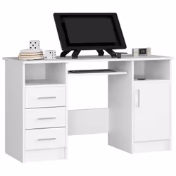 AKORD Furniture Factory IP0PANABIA001, Droit, Forme rectangulaire, Mat, Blanc, 3 tiroir(s), 520 mm
