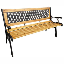 Banc de jardin - AKORD - MIRT - Bois laqué - Pieds en fonte - Largeur 127 cm