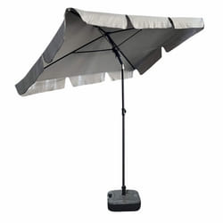 Parasol de plage FLOKS - AKORD - Poids 28 kg - Dimensions L200xl123xH235 cm - Protection UV - Gris clair
