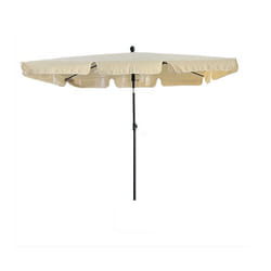 Parasol de plage FLOKS avec protection UV beige Poids 28 kg Dimensions L200xl123xH235 cm