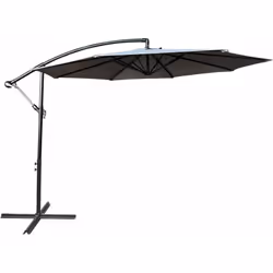 Parasol de jardin ASTER avec protection UV gris clair, Poids 12,1 kg Dimensions L300 x l300 x H245 cm Pendant les étés chauds ...