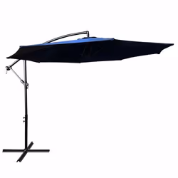 Parasol de jardin ASTER avec protection UV bleu foncé Poids 121 kg Dimensions L300 x l300 x H245 cm