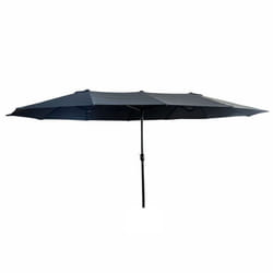 Parasol double de jardin TILIA en gris foncé Poids 123 kg Dimensions L460 x l270 x H245 cm