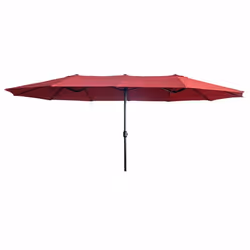Parasol double de jardin TILIA en rouge Poids 123 kg Dimensions L460 x l270 x H245 cm