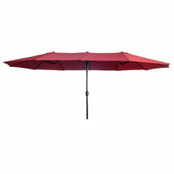 Parasol double de jardin TILIA en rouge Poids 123 kg Dimensions L460 x l270 x H245 cm