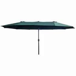 Parasol double de jardin TILIA en vert foncé Poids 123 kg Dimensions L460 x l270 x H245 cm