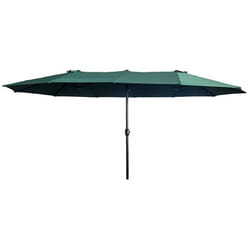 Parasol double de jardin TILIA en vert foncé Poids 123 kg Dimensions L460 x l270 x H245 cm