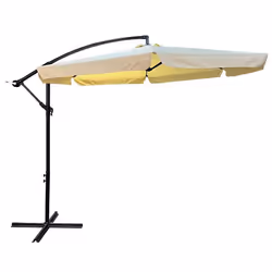 Parasol de jardin et de terrasse CYNIA imperméable en beige Poids 117 kg Dimensions L300 x l300 x H245 cm