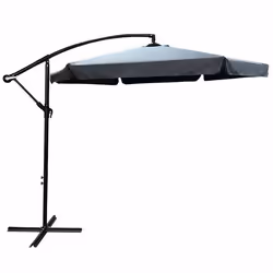 Parasol de jardin et de terrasse CYNIA imperméable en gris foncé Poids 117 kg Dimensions L300 x l300 x H245 cm