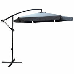 Parasol de jardin et de terrasse CYNIA imperméable en gris foncé Poids 117 kg Dimensions L300 x l300 x H245 cm