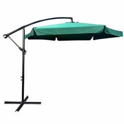 Parasol de jardin et de terrasse CYNIA imperméable en vert foncé Poids 117 kg Dimensions L300 x l300 x H245 cm