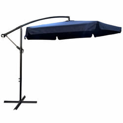Parasol de jardin et de terrasse CYNIA imperméable en bleu foncé Poids 117 kg Dimensions L300 x l300 x H245 cm