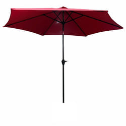 Parasol de jardin ORIENT avec inclinaison réglable en rouge Poids 45 kg Dimensions L270 x l270 x H235 cm