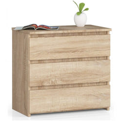 AKORD Furniture Factory OP0LCL-DAB003 Table de nuit et table de chevet 3 tiroir(s)