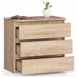 AKORD Furniture Factory OP0LCL-DAB003 Table de nuit et table de chevet 3 tiroir(s)